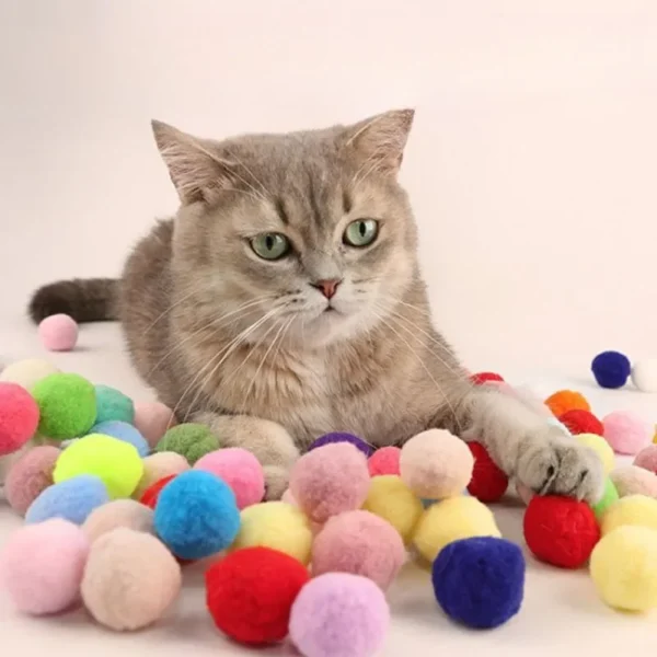 Cat Plush Ball Shooting Gun Kitten Creative Shooting Gun Games Stretch Plush Ball Toy Cat Self Hi Silent Ball Toy Pet Supplies - Image 5